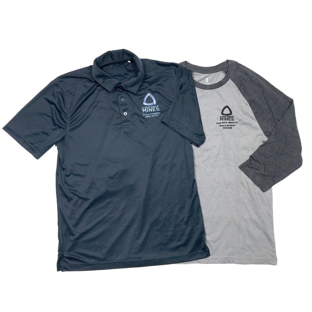 Colorado School of Mines Army ROTC Polo & Raglan Embroidered Shirts Mens SM